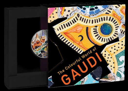 THE COLORFUL WORD OF GAUDI, 1 oz Silver Proof, 1000 Francs, Kamarun 2022