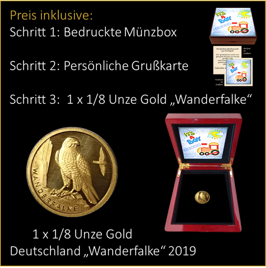 Geburt - Boy - Glückwunsch - 20 € Gold