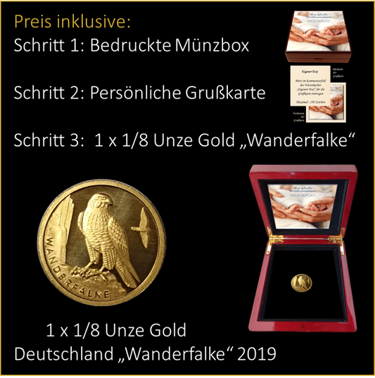 Geburt - Füssschen - Glückwunsch  - 20 € Gold