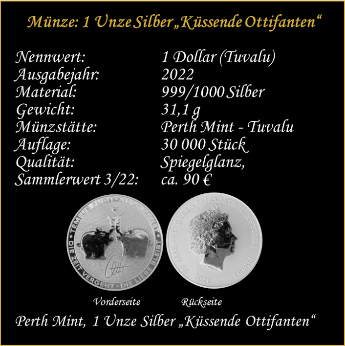 Wedding - Hearts - Future - 1 ounce silver "Ottifanten"