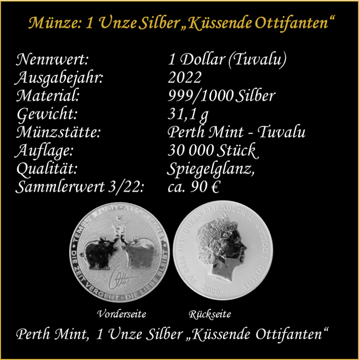 Hochzeit - Himmel - Eigener Text - 1 Unze Silber "Ottifanten"