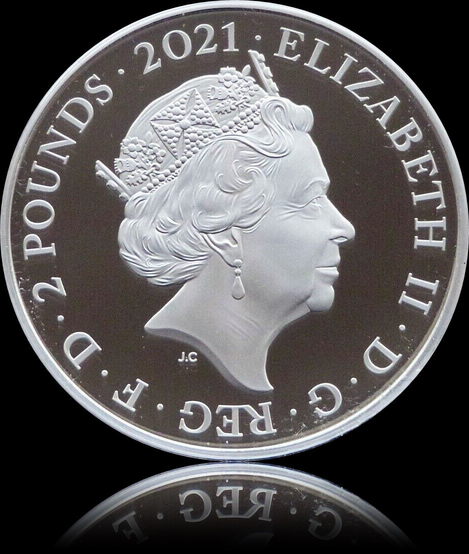 MAHATMA GHANDI, 1 oz silver £2, Proof, 2021