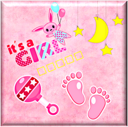 Geburt - Girl - Eigener Text  - 1/2 Unze Silber "Little Feet"