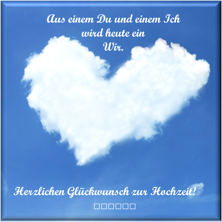 Hochzeit - Himmel - Glückstag - 10 €