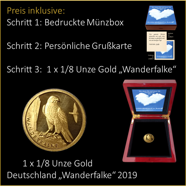 Hochzeit - Himmel - Glückstag - 20 € Gold