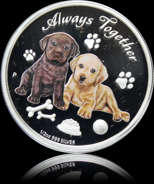 DOGS, Allways Together series, 0.5 oz silver proof, 2016