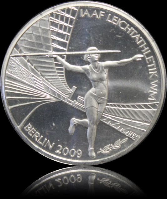 IAAF LEICHTATHLETIK WM BERLIN, Serie 10 € Silber Gedenkmünzen Deutschland, Stempelglanz, 2009