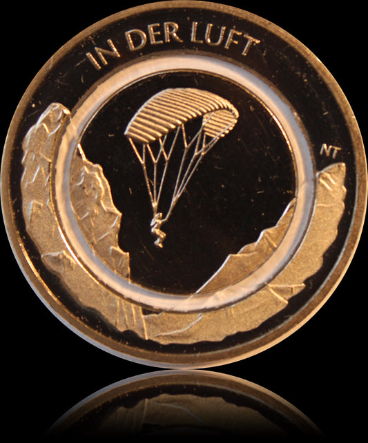 In the air, 10 euro commemorative coin, series "Air Moves", brilliant uncirculated, 2021