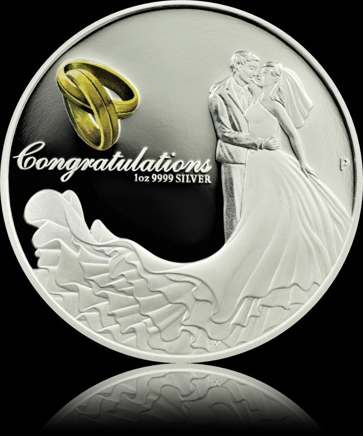 JUST MARRIED, 1 oz Silver Proof 1$