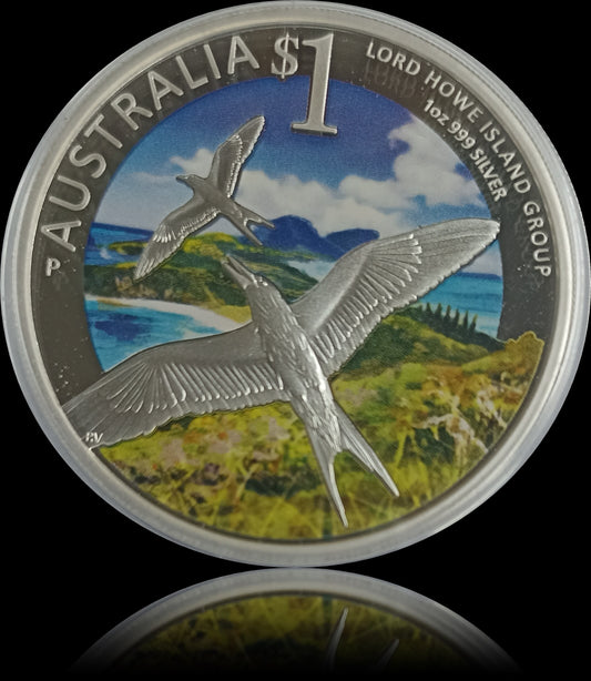 LORD HOWE ISLAND, Serie World Heritage Sites, 1 oz Silver Colored Proof, 2013