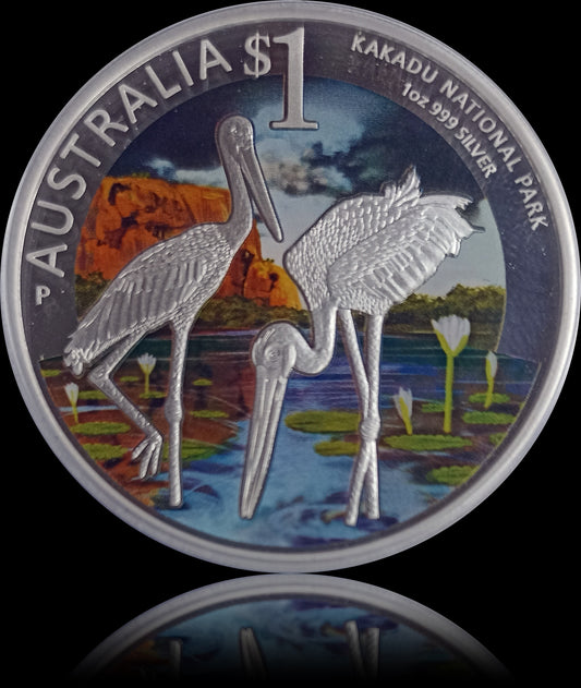 KAKADU NATIONAL PARK, Serie World Heritage Sites, 1 oz Silver Colored Proof, 2013