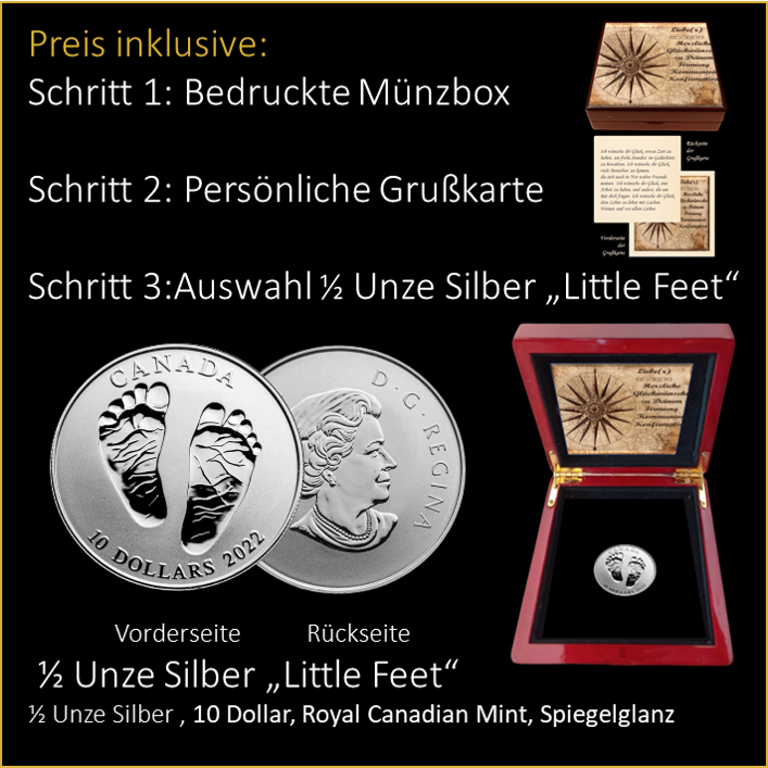 Communion - Compass - Communion_Confirmation_Confirmation - 0.5 ounces silver "Little Feet"