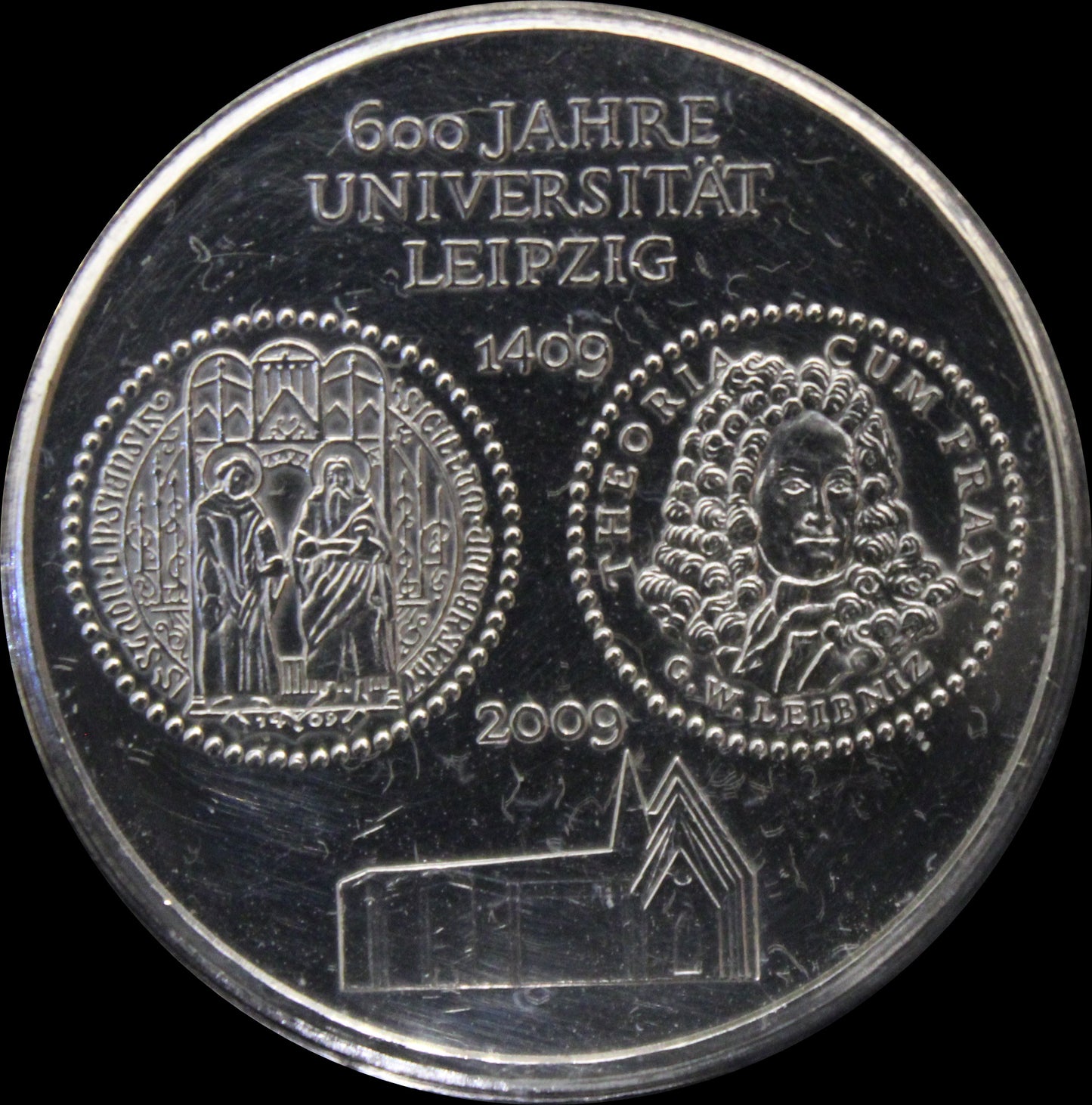 600 JAHRE UNIVERSITÄT LEIPZIG, Serie 10 € Silber Gedenkmünzen Deutschland, Stempelglanz, 2009