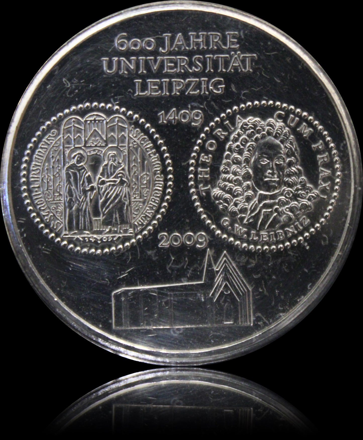 600 JAHRE UNIVERSITÄT LEIPZIG, Serie 10 € Silber Gedenkmünzen Deutschland, Stempelglanz, 2009