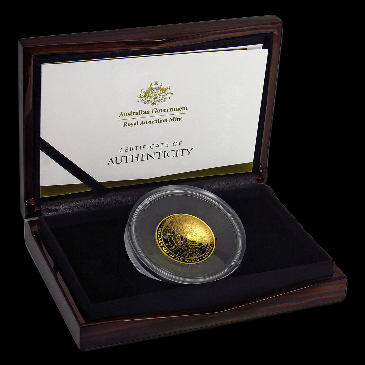 A NEW MAP OF THE WORLD 1812, Serie Terretrial Gold, 1 oz Gold Proof Domed, 2018