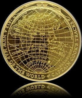 A NEW MAP OF THE WORLD 1812, Serie Terretrial Gold, 1 oz Gold Proof Domed, 2018