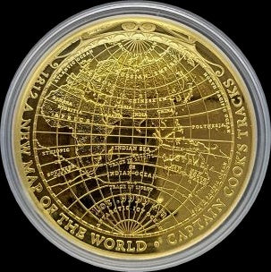 A NEW MAP OF THE WORLD 1812, Serie Terretrial Gold, 1 oz Gold Proof Domed, 2018