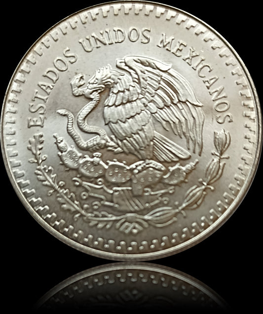 MEXICAN SILVER LIBERTAD COIN, 1 oz silver, 1990