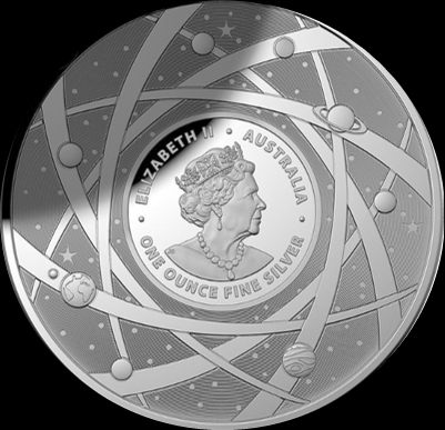 MILKY WAY, Serie Earth and Beyond, 1 oz Silver Proof Coloured Domed 5$, 2019