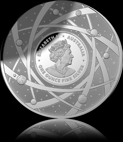 MILKY WAY, Serie Earth and Beyond, 1 oz Silver Proof Coloured Domed 5$, 2019