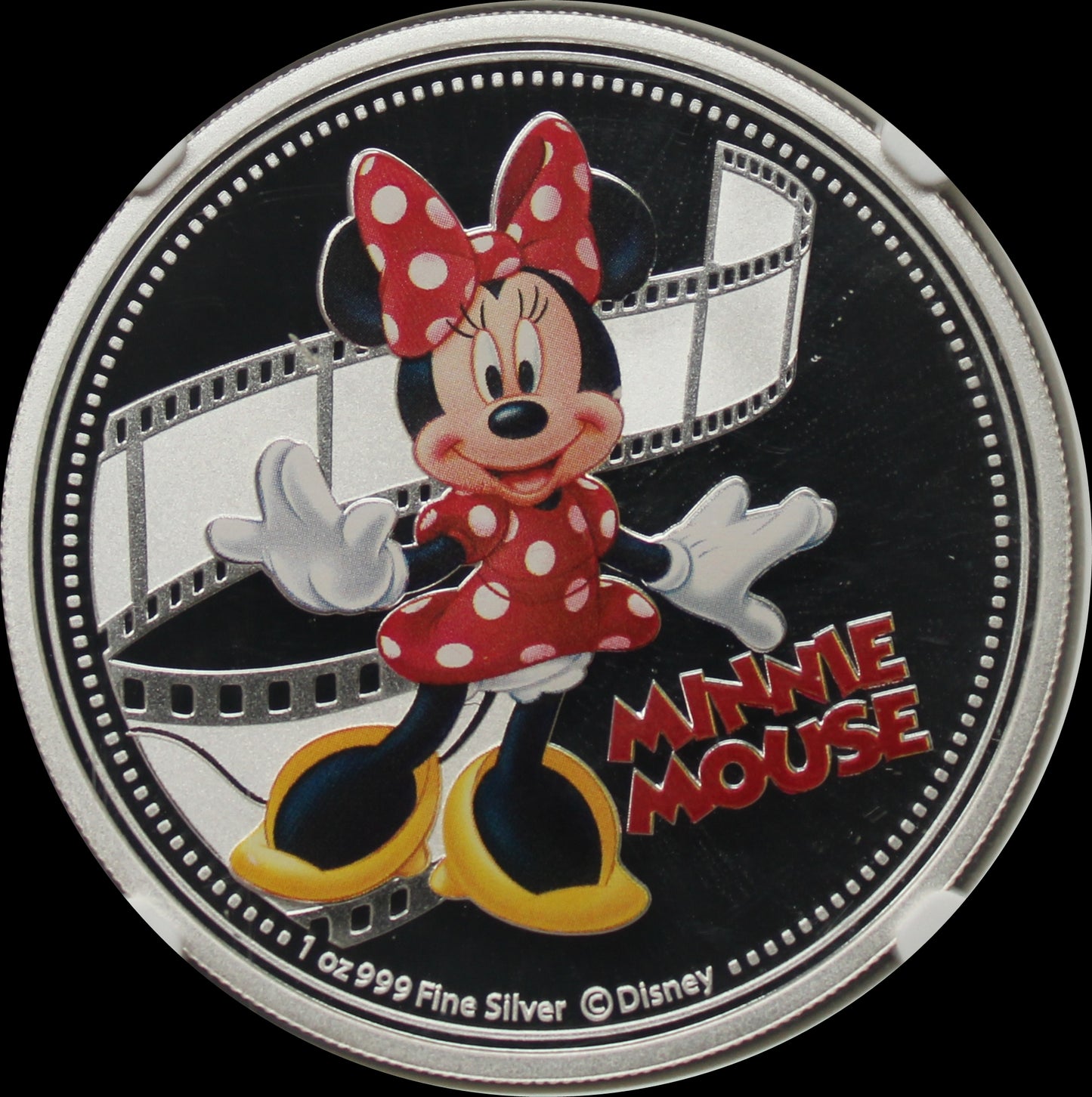 DISNEY – MINNI MOUSE COLORED, Serie Mickey and Friends, 1 oz Silver Proof Colored PF70, 2014