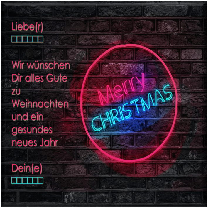 Weihnachten - Modern - Frohe Weihnachten - 25 € Weihnachten