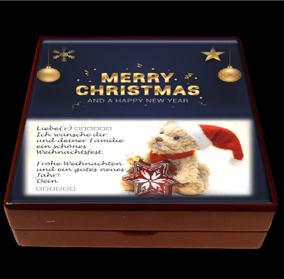 Christmas - Bear - Own text - 20 € gold