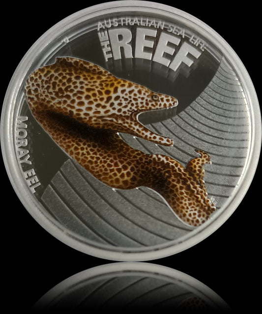 MORAEEL, series Australia Sea Life I – The Reef, 0.5 oz silver proof 50 cents, 2010