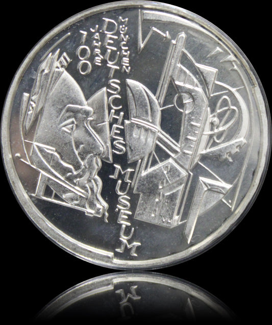 100 JHARE DEUTSCHES MUSEUM MÜNCHEN, Serie 10 € Silber Gedenkmünzen Deutschland, Stempelglanz, 2002