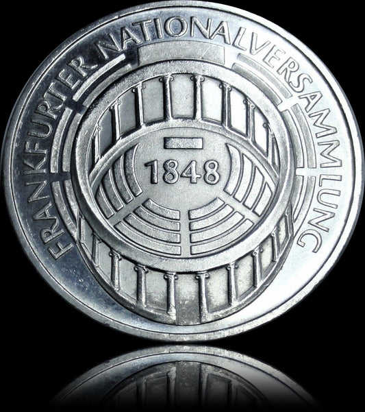 125th ANNIVERSARY OF THE FRANKFURT NATIONAL ASSEMBLY, series 5 DM silver coin, 1973