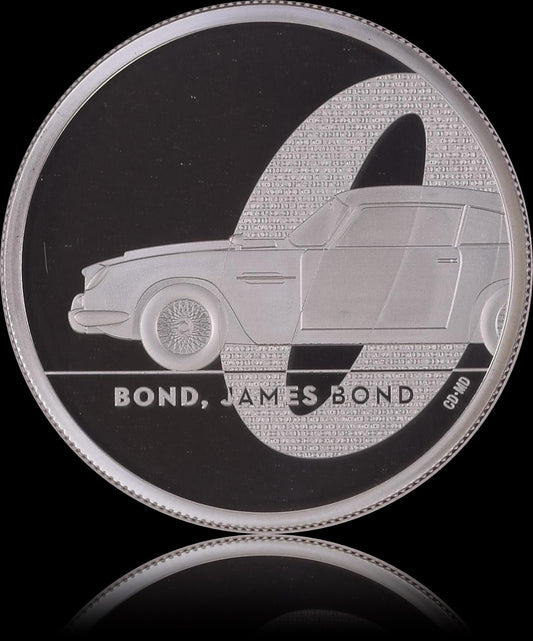 NO TIME TO DIE, James Bond series, 2 oz Silver 5£, Proof PR 69, 2020