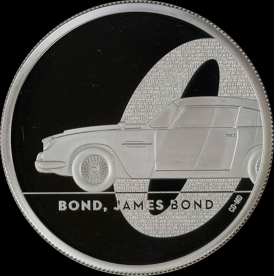 NO TIME TO DIE, James Bond series, 2 oz Silver 5£, Proof PF 69, 2020