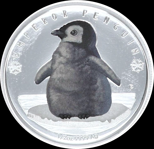 EMPEROR PENGUIN, Polar Babies Series, 0.5 oz Silver Proof, 2017