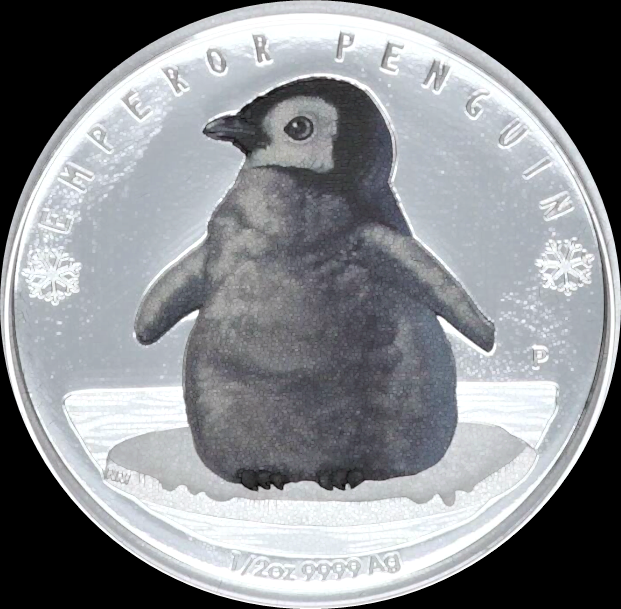 EMPEROR PENGUIN, Polar Babies Series, 0.5 oz Silver Proof, 2017