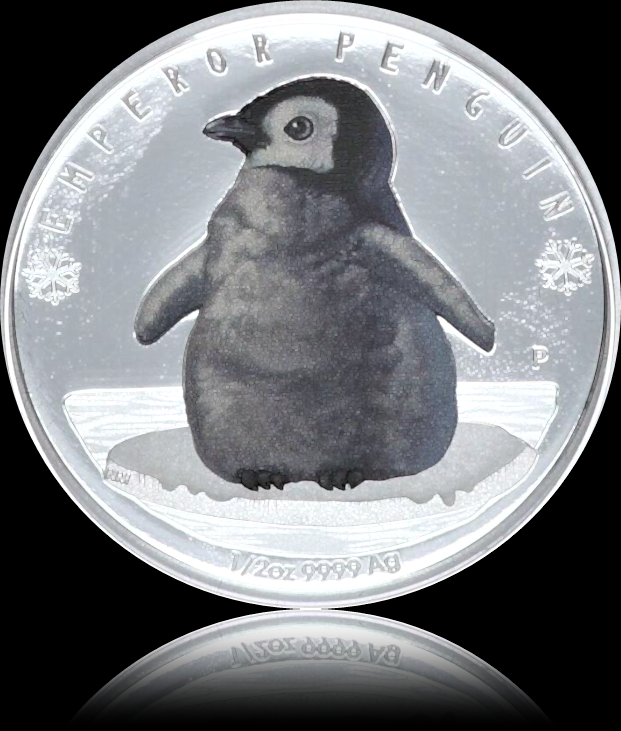 EMPEROR PENGUIN, Polar Babies Series, 0.5 oz Silver Proof, 2017