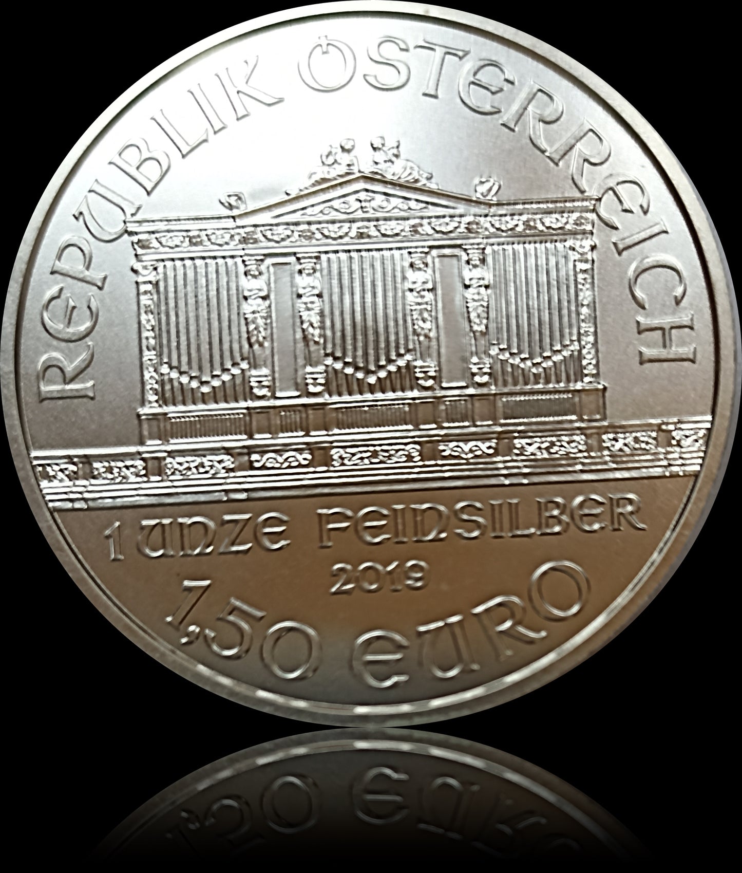 VIENNA PHILHARMONIKER, 1 oz silver €1.5, 2019