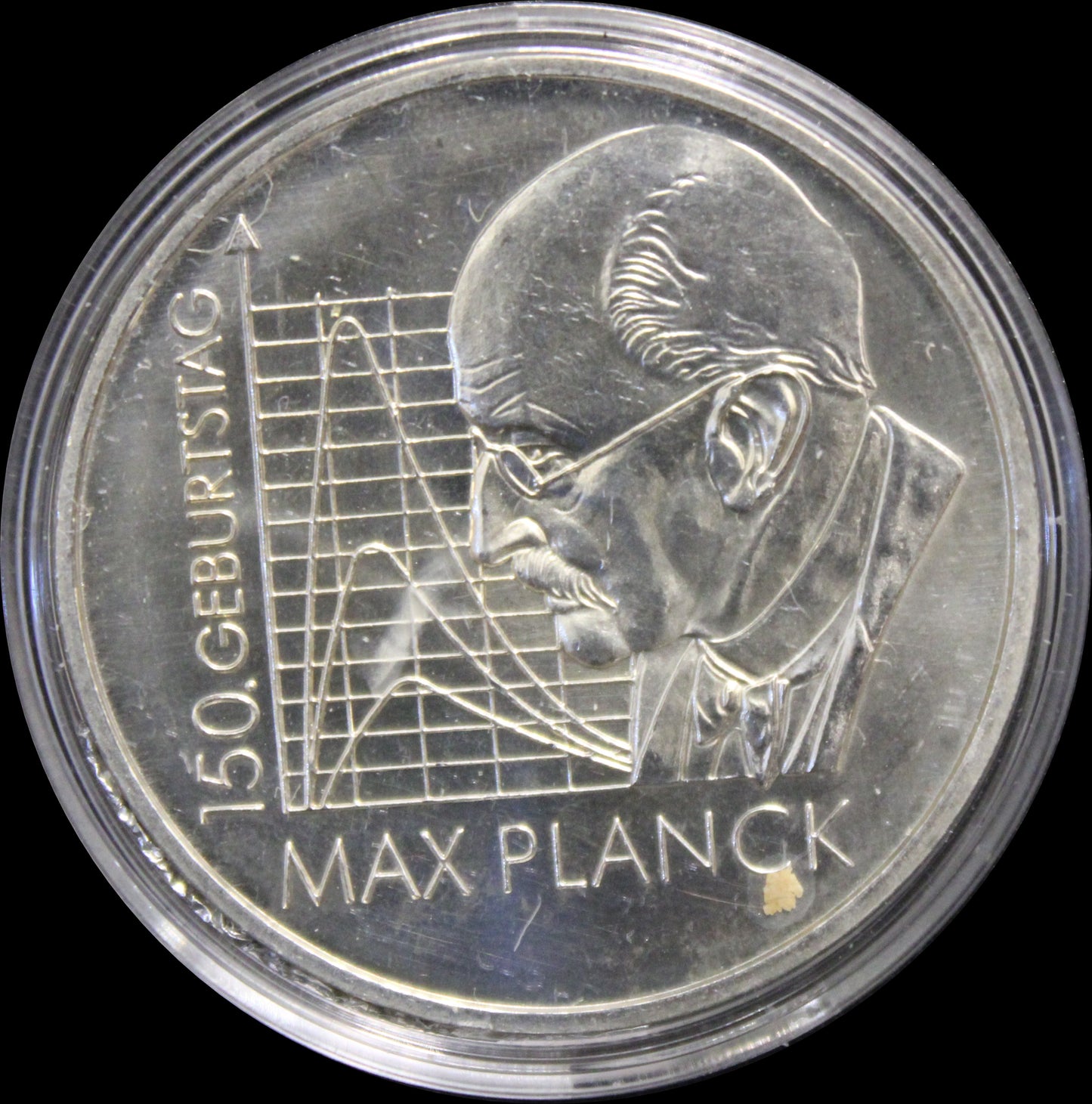 150. GEBURTSTAG MAX PLANCK, Serie 10 € Silber Gedenkmünzen Deutschland, Stempelglanz, 2008