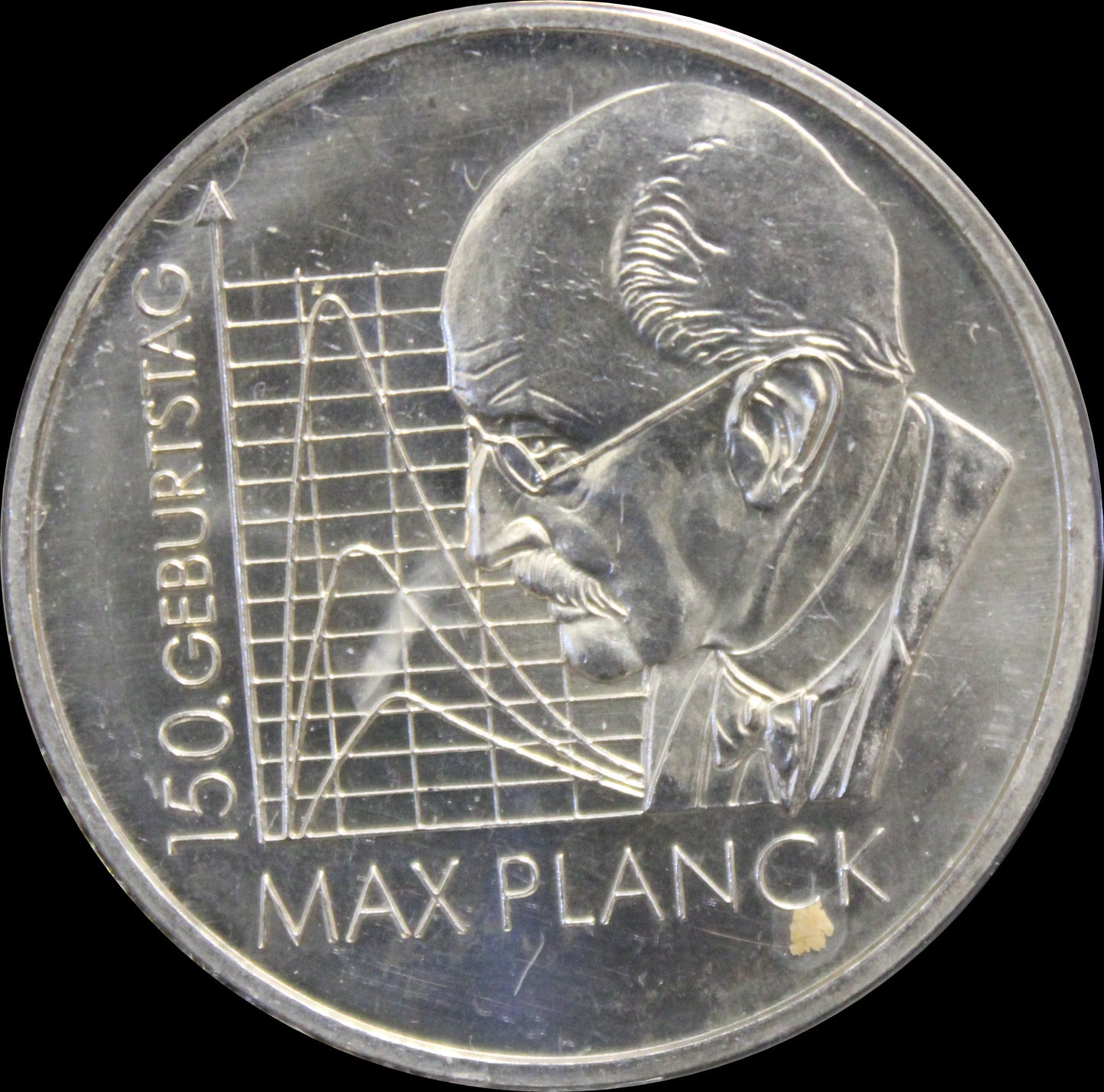 150. GEBURTSTAG MAX PLANCK, Serie 10 € Silber Gedenkmünzen Deutschland, Stempelglanz, 2008