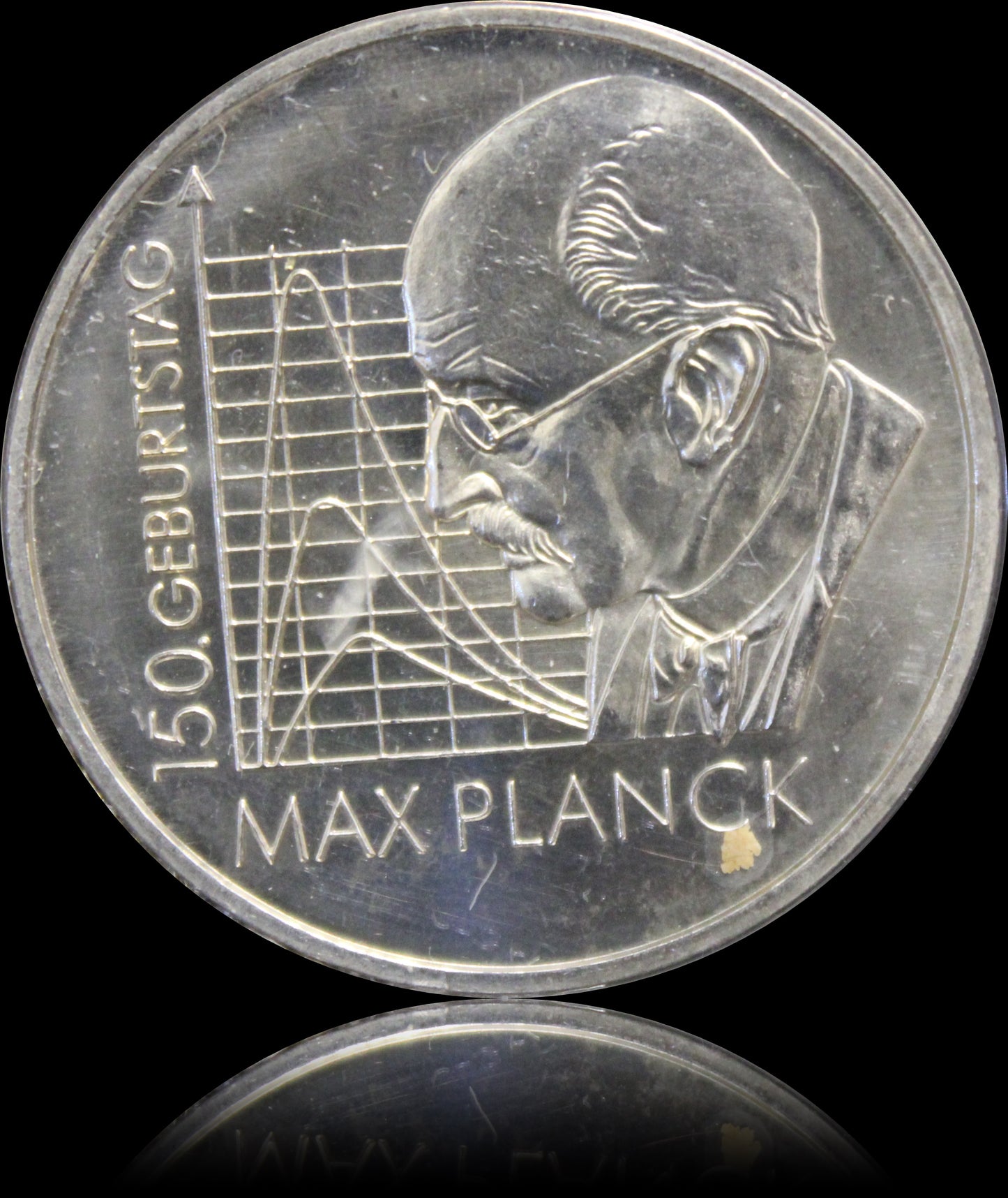 150. GEBURTSTAG MAX PLANCK, Serie 10 € Silber Gedenkmünzen Deutschland, Stempelglanz, 2008