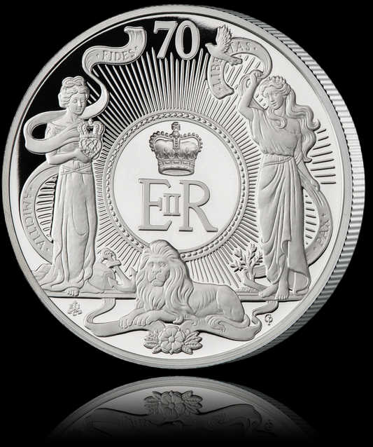 Platin Jubiläum Queen Elisabeth, 1 oz Silver Proof  5£, 2022