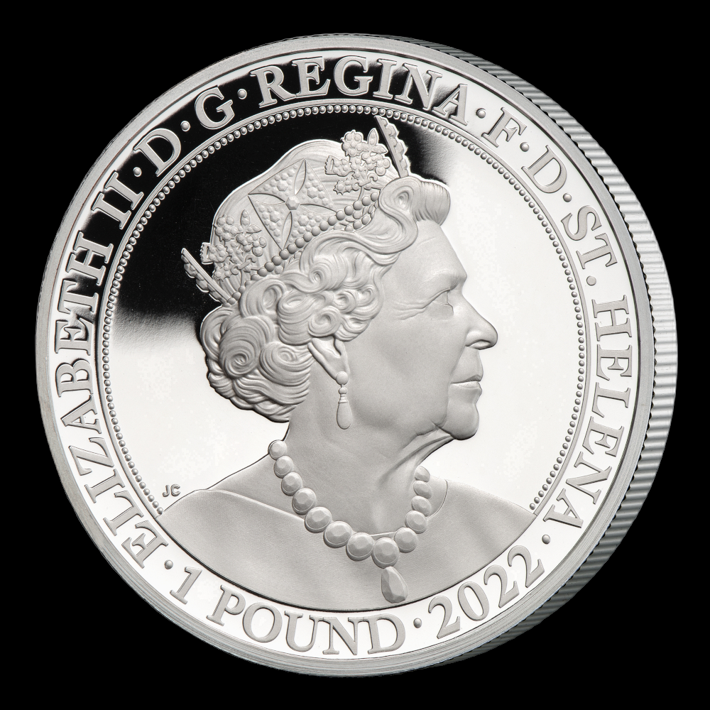 Platin Jubiläum Queen Elisabeth, 1 oz Silver Proof  5£, 2022