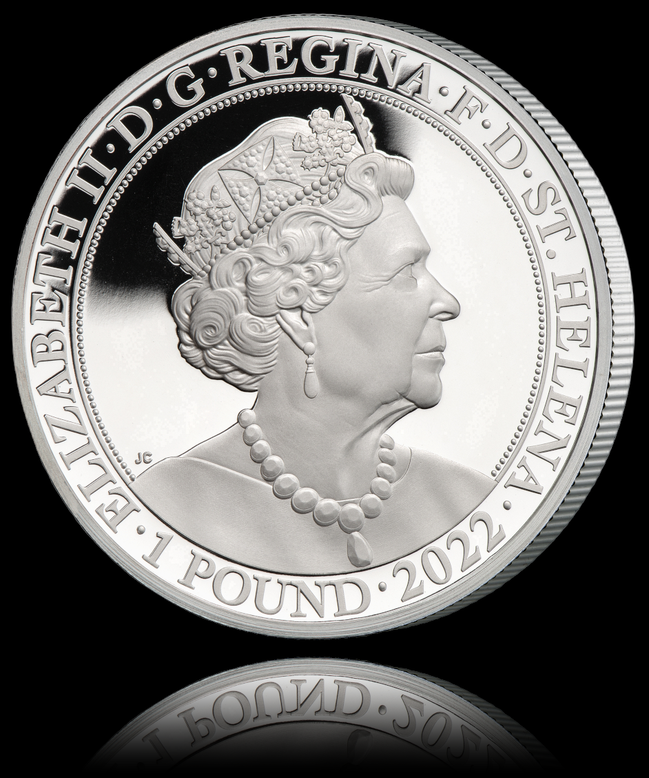 Platin Jubiläum Queen Elisabeth, 1 oz Silver Proof  5£, 2022