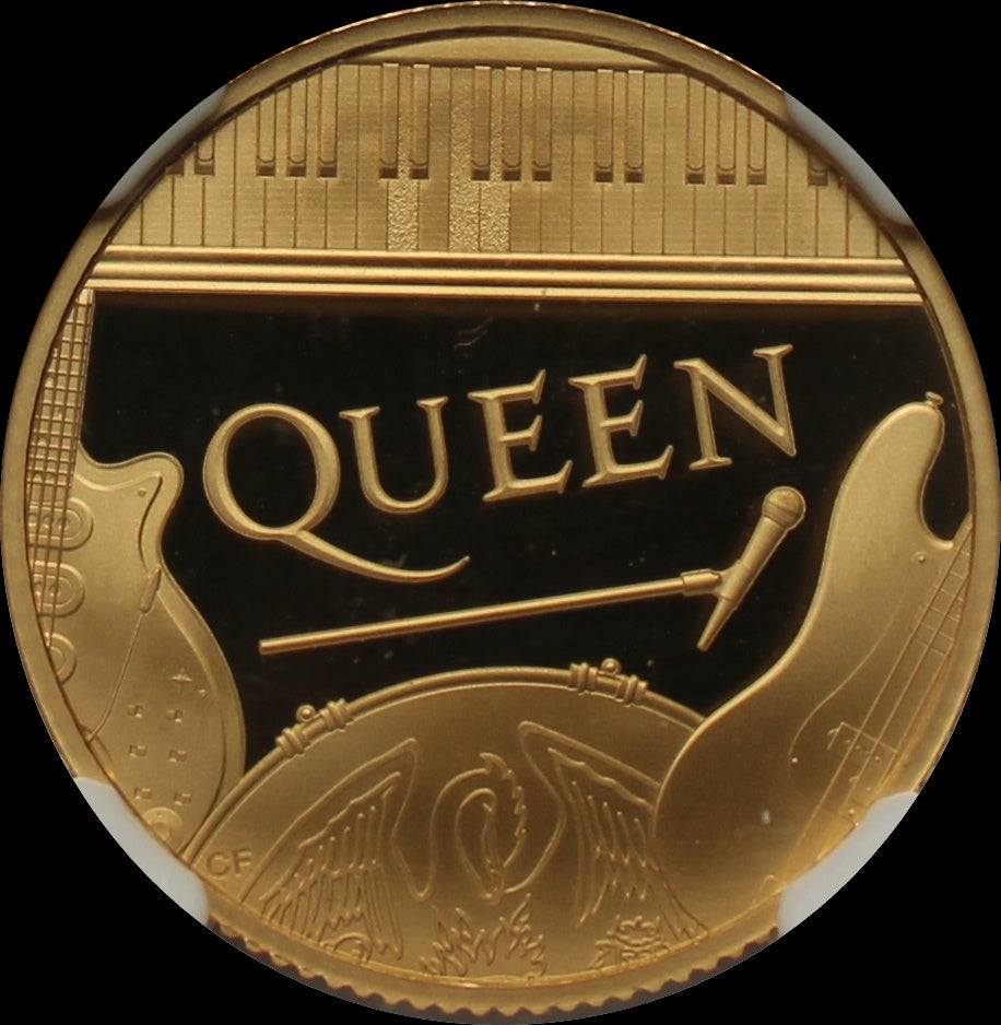 QUEEN, Serie Music Legends, 0,25 oz Gold 25£, Proof PF70, 2020
