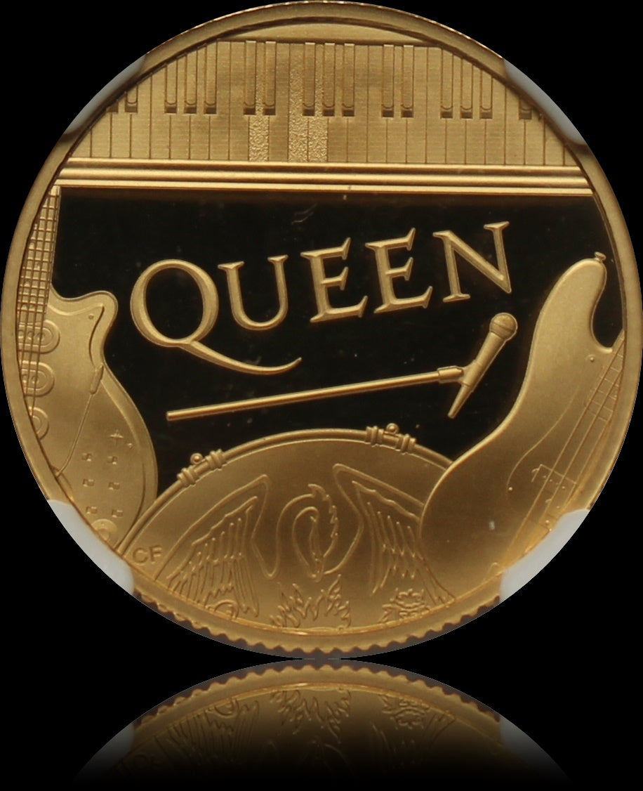 QUEEN, Serie Music Legends, 0,25 oz Gold 25£, Proof PF70, 2020