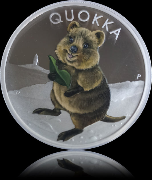 Quokka, Quokka Series, 1 oz Silver Proof Colored $1, 2021