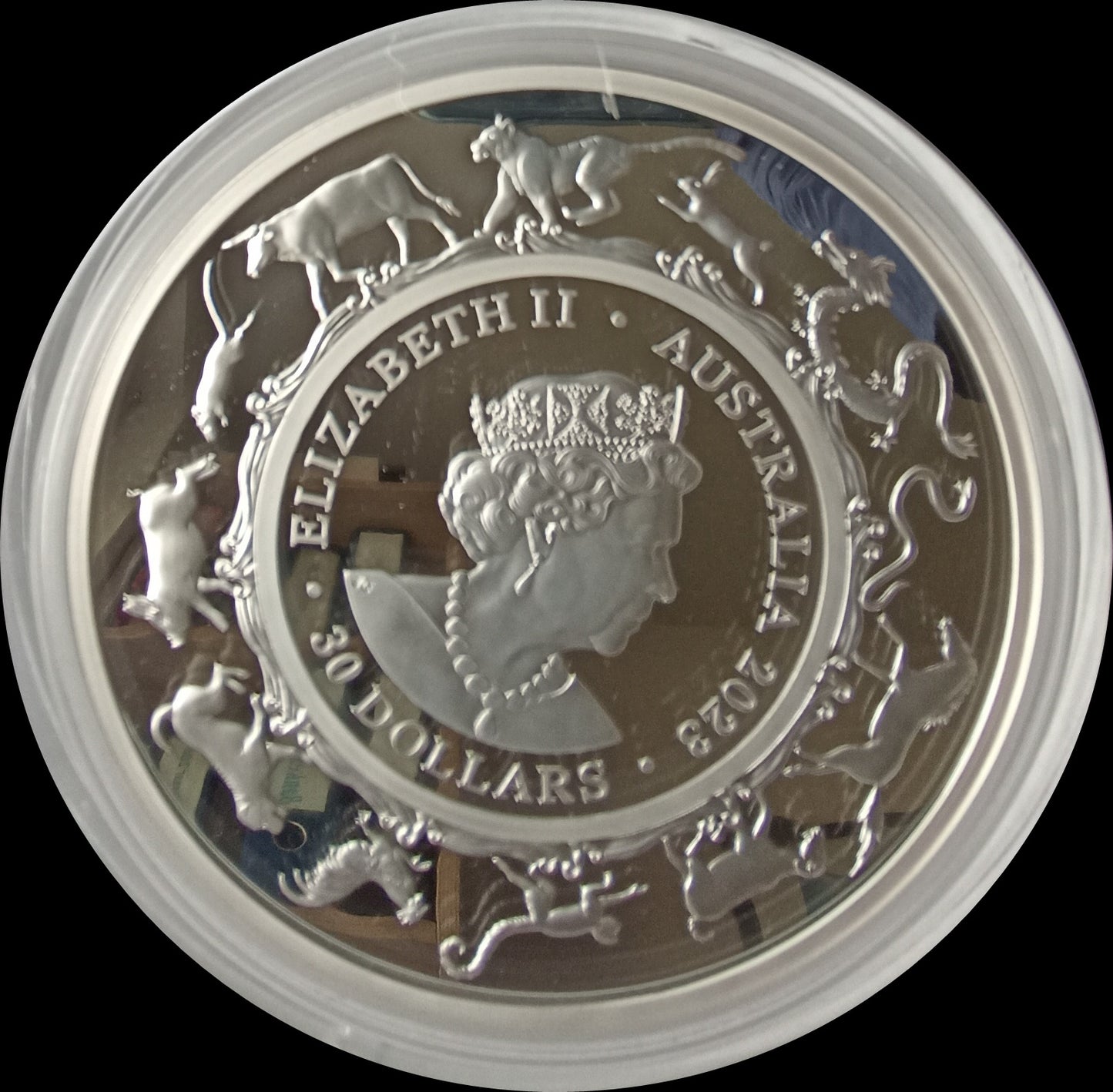 YEAR OF THE RABBIT, Serie Lunar II RAM, 1 kg Silver Proof 30$, 2023