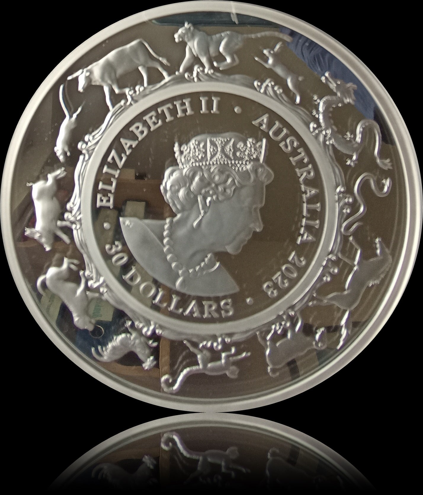 YEAR OF THE RABBIT, Serie Lunar II RAM, 1 kg Silver Proof 30$, 2023