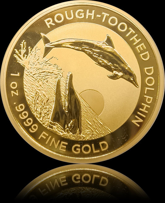 ROUGH TOOTHED DOLPHIN, Serie Dolphin RAM, 1 oz Gold Proof, 2023