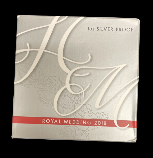 ROYAL WEDDING OF HARRY AND MEGHAM, 1 oz Silver $1, Proof, 2018