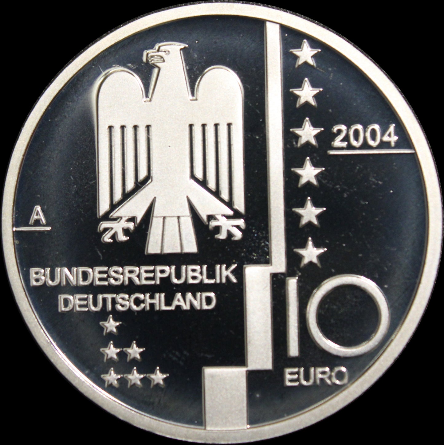 BAUHAUS DESSAU, Serie 10 € Silber Gedenkmünzen Deutschland, Spiegelglanz, 2004